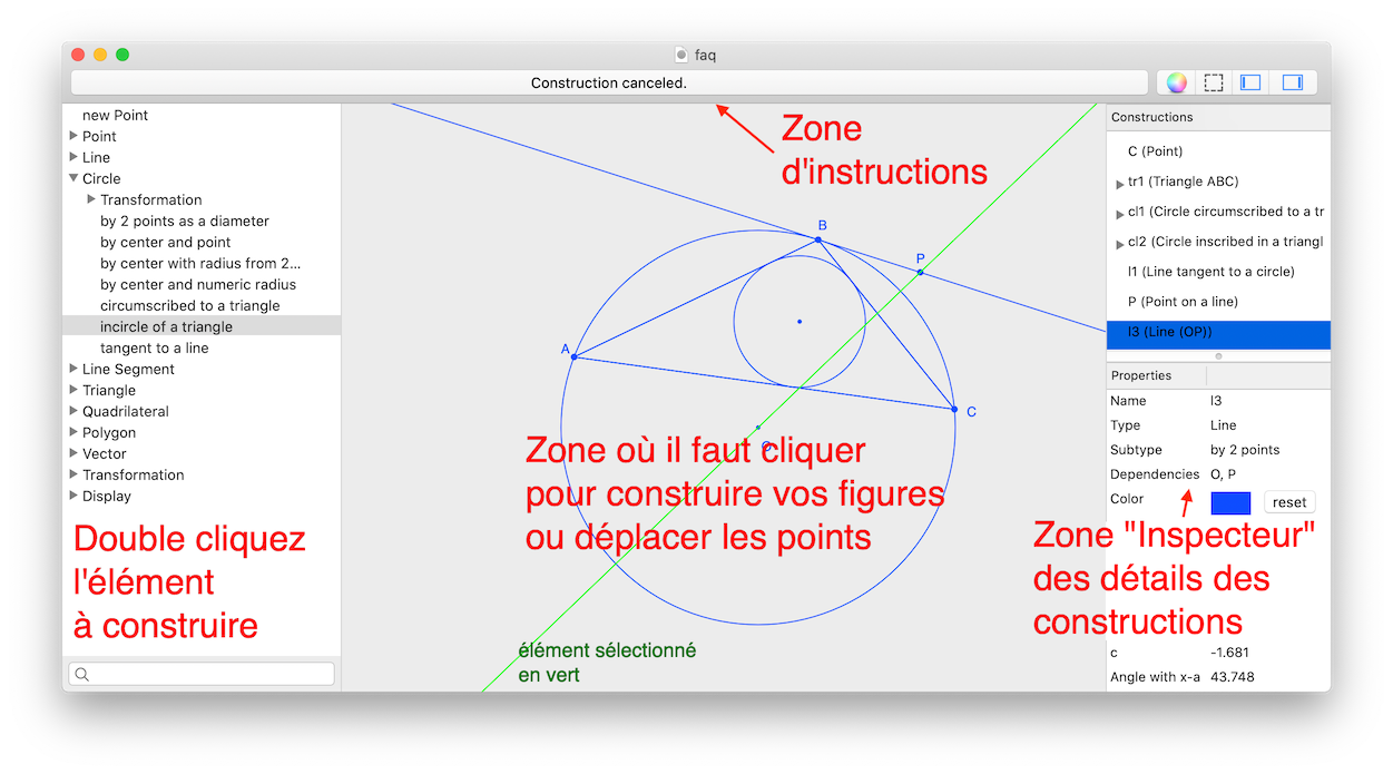 tutoriel app geometrie mac os